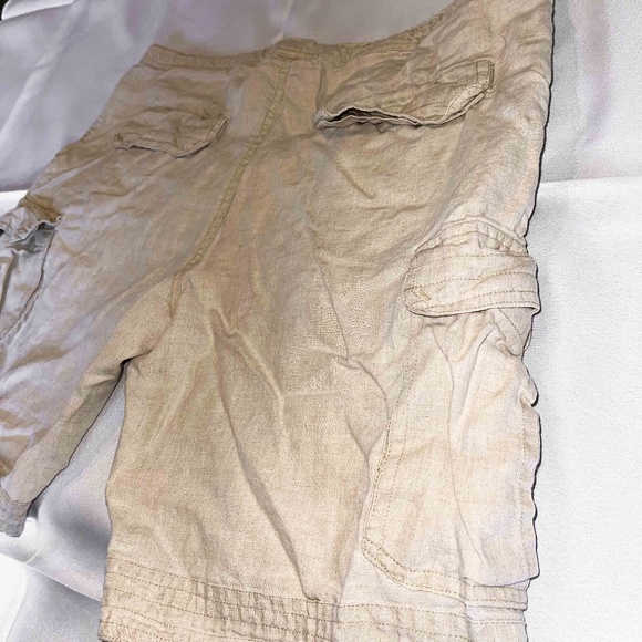 Island Importer Linen Cargo Shorts Men's Med - Picture 11 of 12